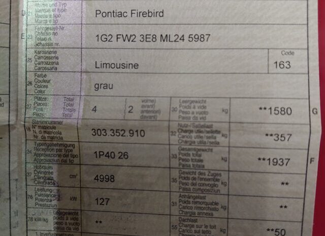Pontiac Firebird Trans Am voll